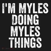 I'm Myles Doing Myles Things Gift Personalized First Name Gift Doggie Tank thumb 4