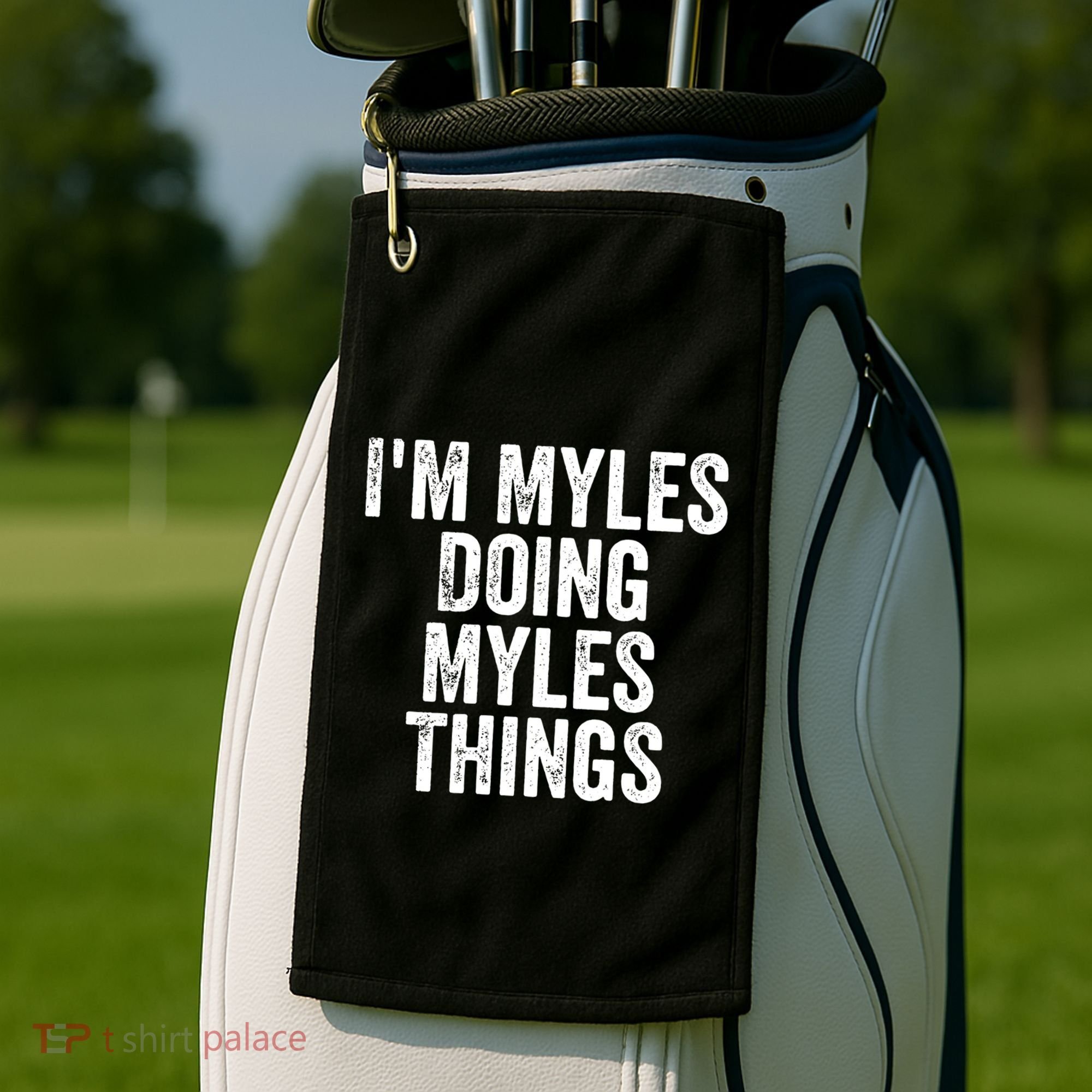 I'm Myles Doing Myles Things Gift Personalized First Name Gift Golf Towel