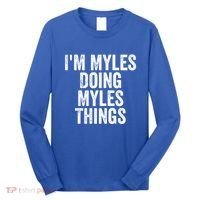 I'm Myles Doing Myles Things Gift Personalized First Name Gift Long Sleeve Shirt thumb 0