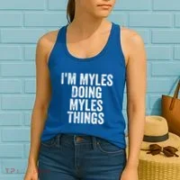 I'm Myles Doing Myles Things Gift Personalized First Name Gift Women's Tank Top thumb 2