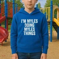 I'm Myles Doing Myles Things Gift Personalized First Name Gift Kids Hoodie thumb 2