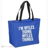 I'm Myles Doing Myles Things Gift Personalized First Name Gift Tote Bag thumb 2