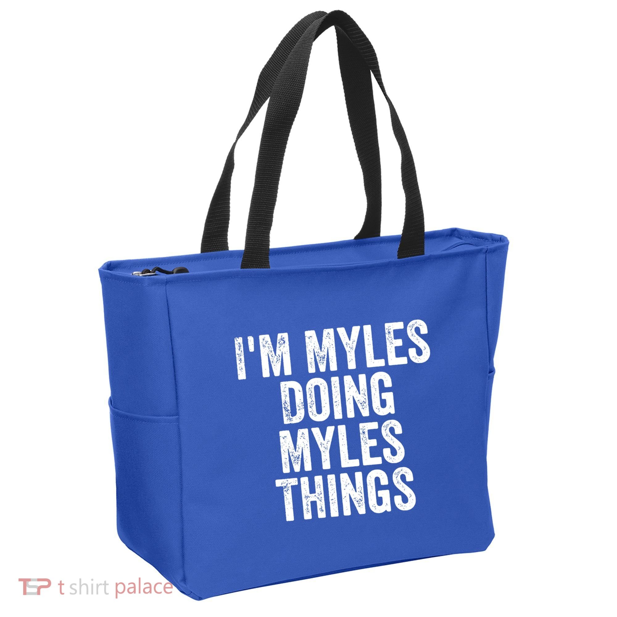 I'm Myles Doing Myles Things Gift Personalized First Name Gift Tote Bag