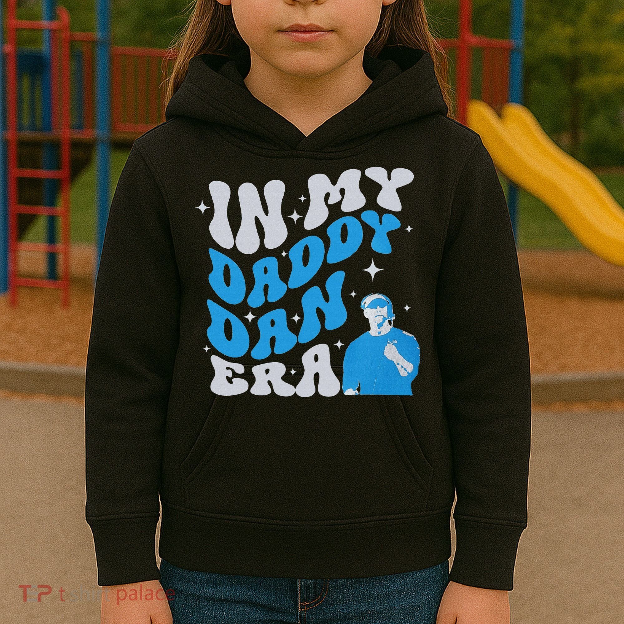 In My Daddy Dan Era Detroit Game Day Kids Hoodie