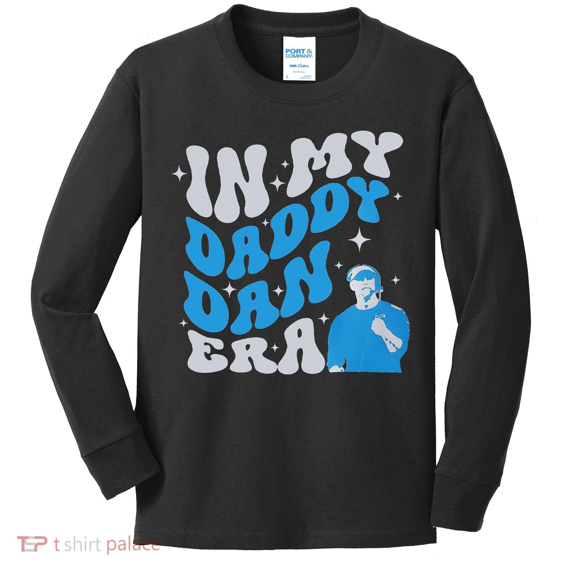 In My Daddy Dan Era Detroit Game Day Kids Long Sleeve Shirt