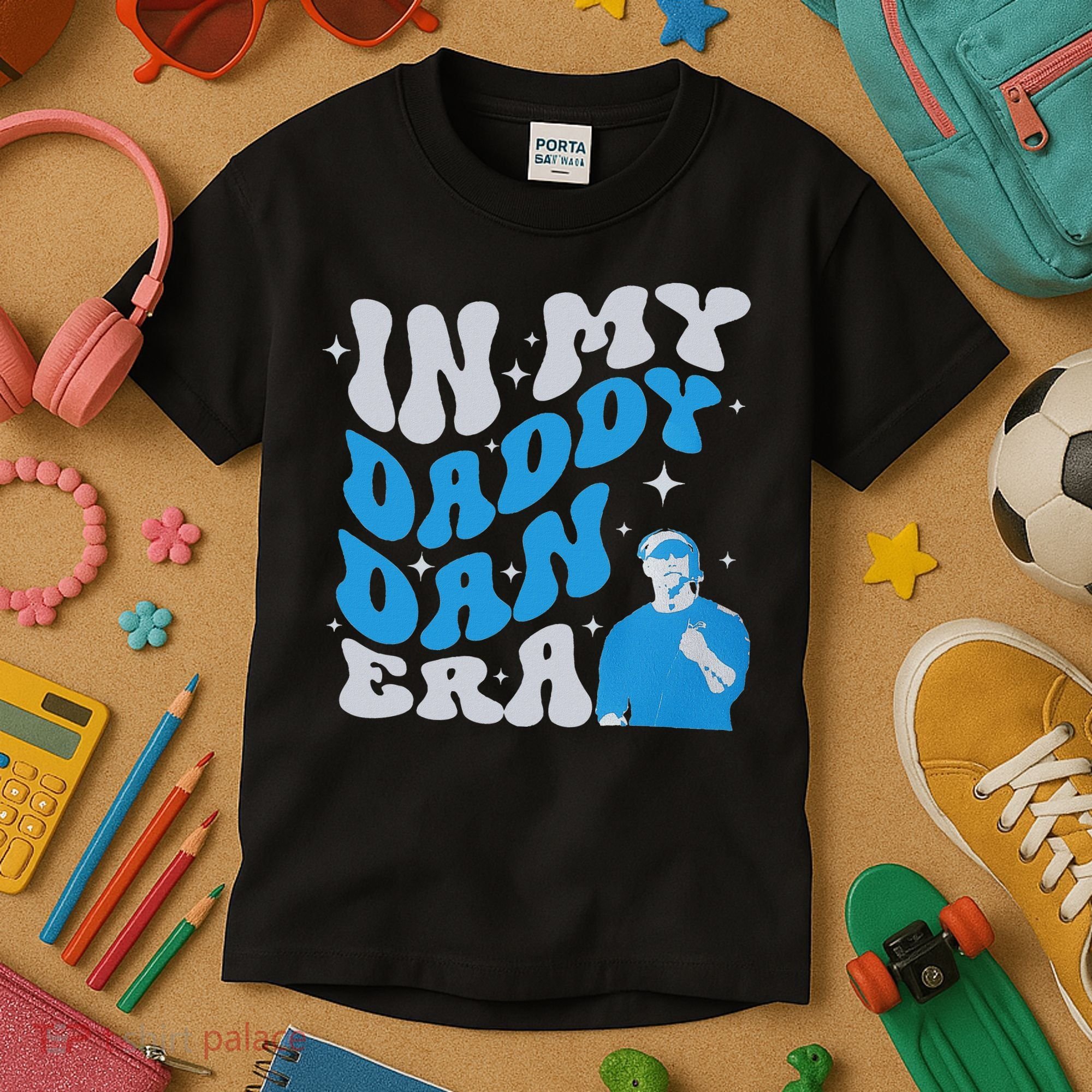 In My Daddy Dan Era Detroit Game Day Kids T-Shirt