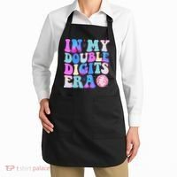 In My Double Digits Era 10 Year Old 10th Birthday Disco Apron thumb 2