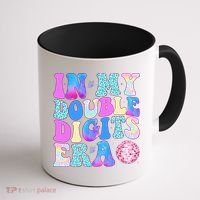 In My Double Digits Era 10 Year Old 10th Birthday Disco Coffee Mug thumb 1
