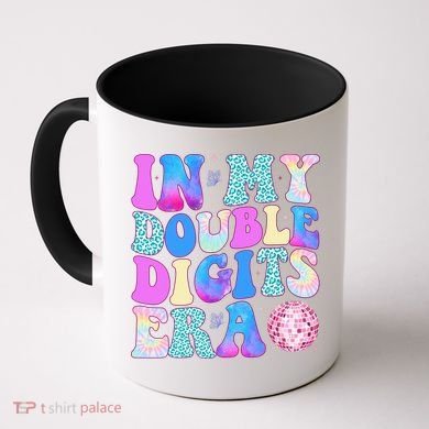 In My Double Digits Era 10 Year Old 10th Birthday Disco Coffee Mug
