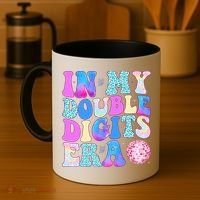 In My Double Digits Era 10 Year Old 10th Birthday Disco Coffee Mug thumb 4
