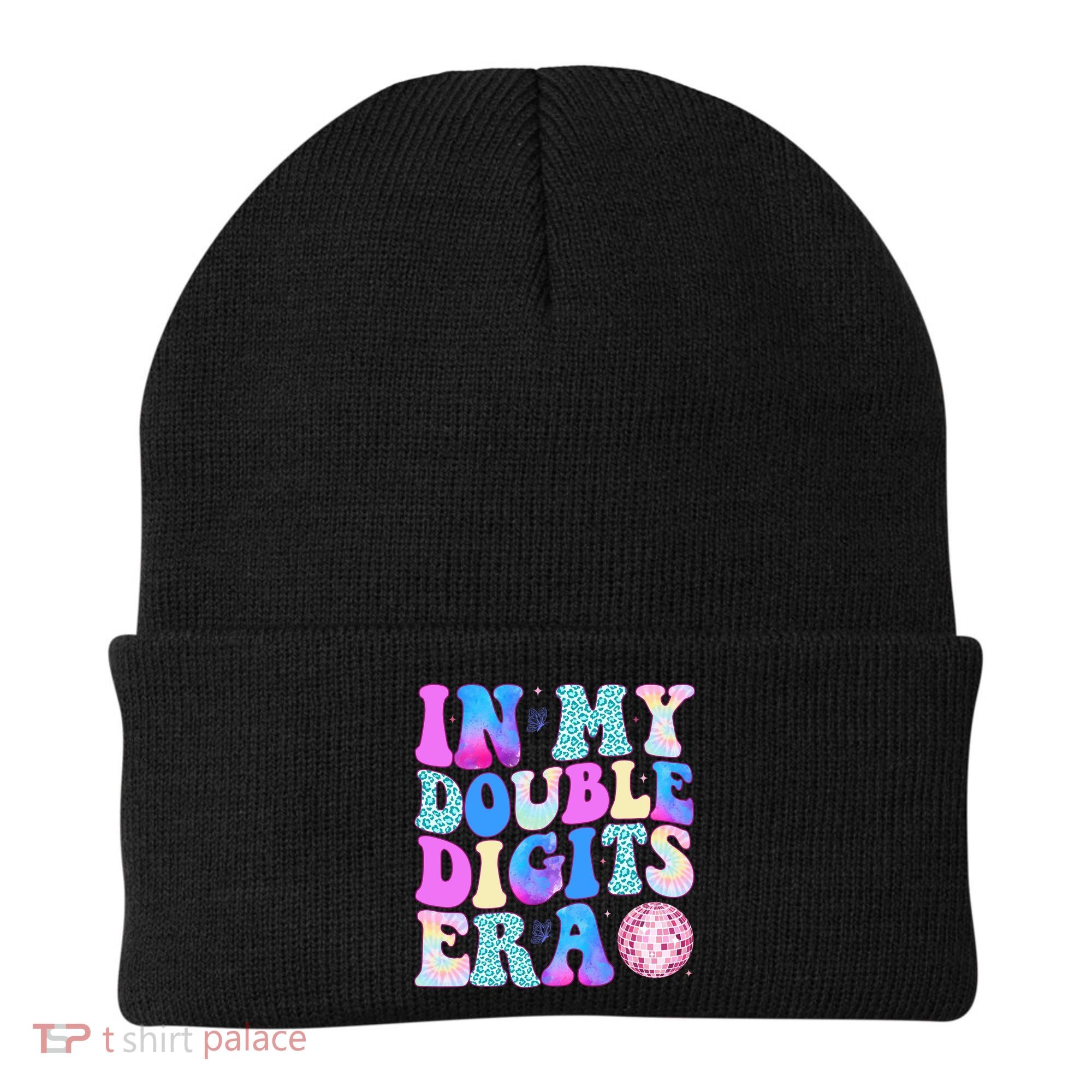 In My Double Digits Era 10 Year Old 10th Birthday Disco Beanie