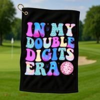 In My Double Digits Era 10 Year Old 10th Birthday Disco Golf Towel thumb 1