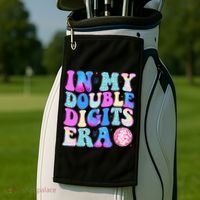 In My Double Digits Era 10 Year Old 10th Birthday Disco Golf Towel thumb 2