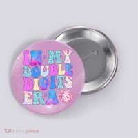 In My Double Digits Era 10 Year Old 10th Birthday Disco Button thumb 0
