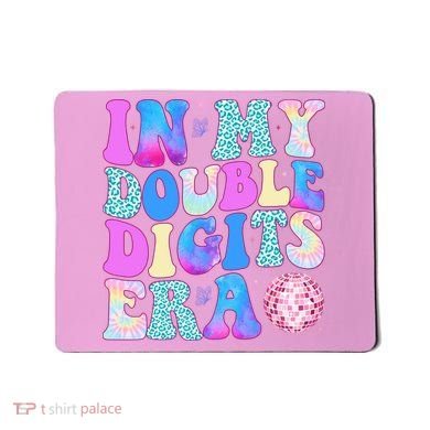 In My Double Digits Era 10 Year Old 10th Birthday Disco Mousepad