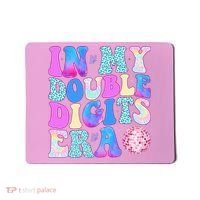 In My Double Digits Era 10 Year Old 10th Birthday Disco Mousepad thumb 0