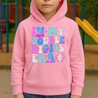 In My Double Digits Era 10 Year Old 10th Birthday Disco Kids Hoodie thumb 2
