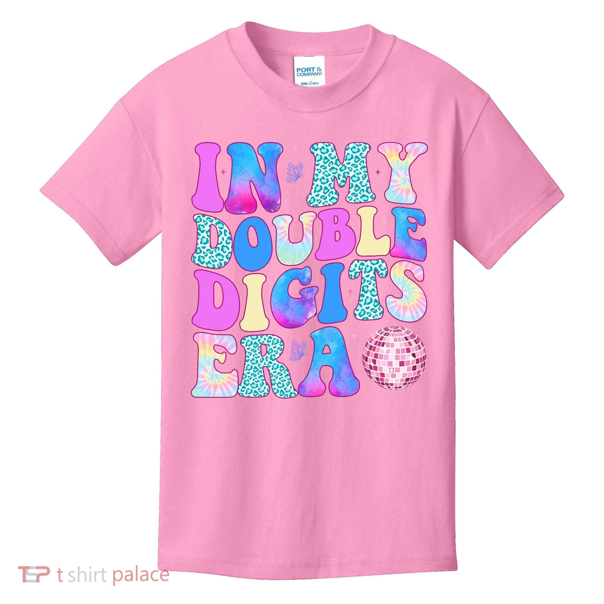 In My Double Digits Era 10 Year Old 10th Birthday Disco Kids T-Shirt