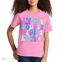 In My Double Digits Era 10 Year Old 10th Birthday Disco Kids T-Shirt thumb 2