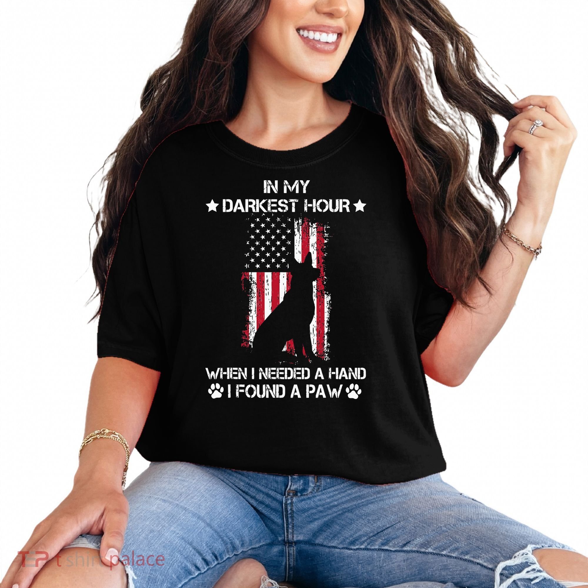 In My Darkest Hour When I Needed A Hand I Found A Paw Comfort Colors T-Shirt