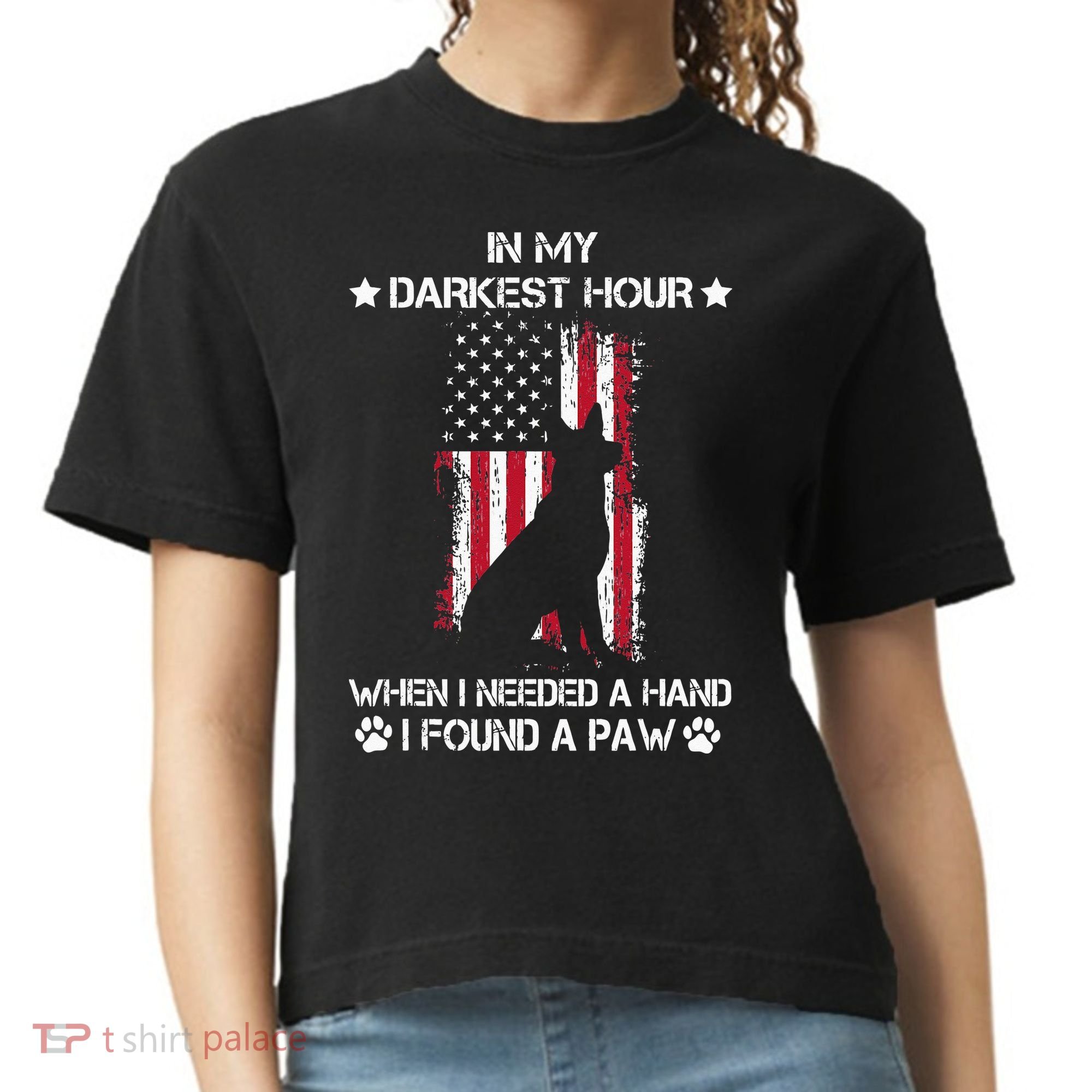 In My Darkest Hour When I Needed A Hand I Found A Paw Comfort Colors Boxy T-Shirt
