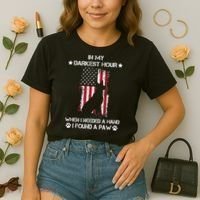 In My Darkest Hour When I Needed A Hand I Found A Paw Comfort Colors Boxy T-Shirt thumb 2