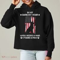 In My Darkest Hour When I Needed A Hand I Found A Paw Ladies Heavyweight Boxy Pullover Hoodie thumb 0