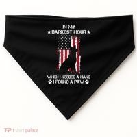 In My Darkest Hour When I Needed A Hand I Found A Paw USA-Made Doggie Bandana thumb 0
