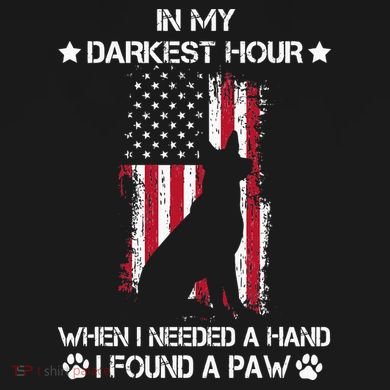 In My Darkest Hour When I Needed A Hand I Found A Paw USA-Made Doggie Bandana