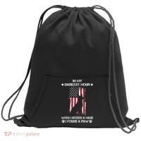 In My Darkest Hour When I Needed A Hand I Found A Paw Sweatshirt Cinch Pack Bag thumb 0