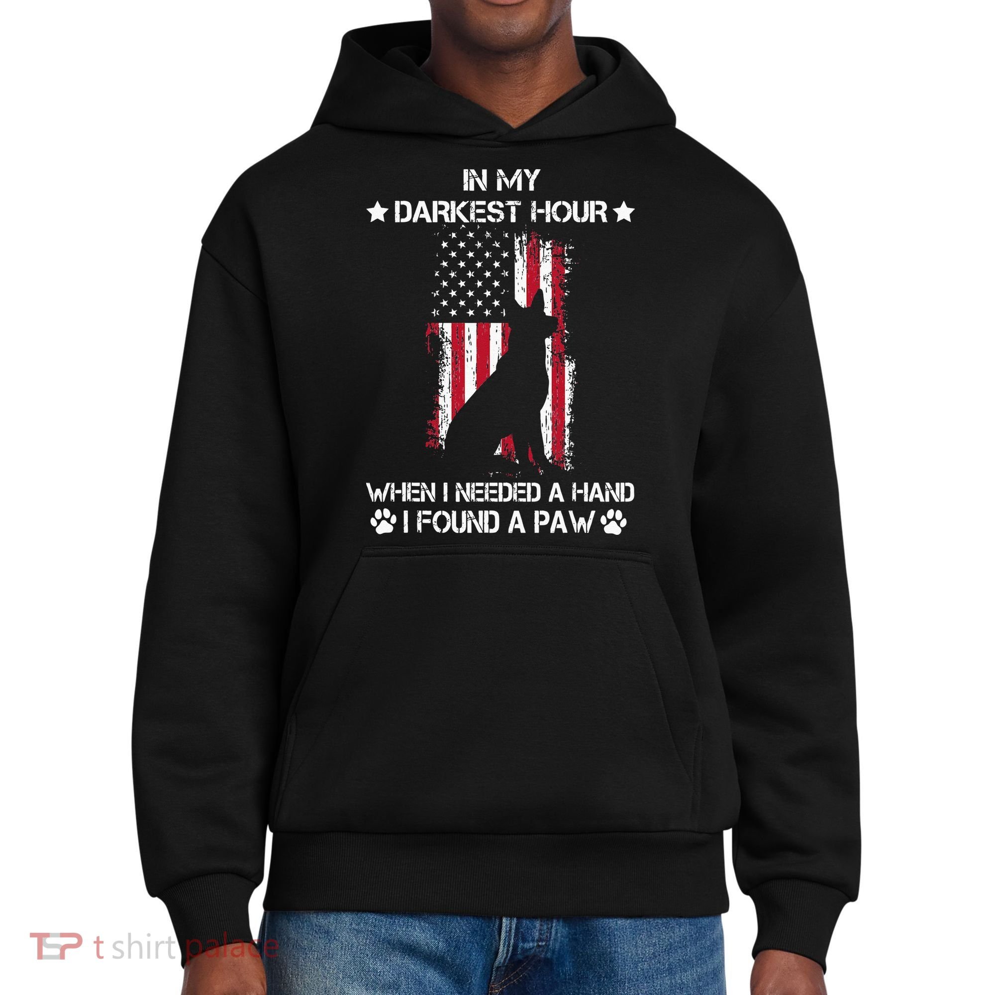 In My Darkest Hour When I Needed A Hand I Found A Paw District V.I.T. Heavyweight Hoodie