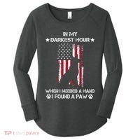 In My Darkest Hour When I Needed A Hand I Found A Paw Women's Perfect Tri Tunic Long Sleeve Shirt thumb 0