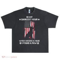 In My Darkest Hour When I Needed A Hand I Found A Paw Urban Oversized Heavyweight T-Shirt thumb 0