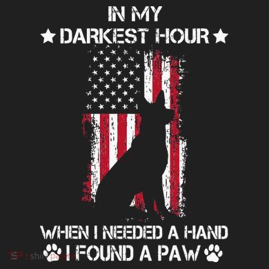In My Darkest Hour When I Needed A Hand I Found A Paw Urban Oversized Heavyweight T-Shirt