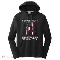 In My Darkest Hour When I Needed A Hand I Found A Paw Performance Fleece Hoodie thumb 0