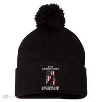 In My Darkest Hour When I Needed A Hand I Found A Paw Pom Pom 12in Knit Beanie thumb 0