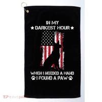 In My Darkest Hour When I Needed A Hand I Found A Paw Golf Towel thumb 0