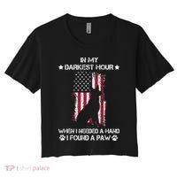In My Darkest Hour When I Needed A Hand I Found A Paw Women's Crop Top Tee thumb 0