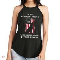 In My Darkest Hour When I Needed A Hand I Found A Paw Women's Perfect Tri Rocker Tank thumb 2