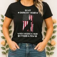 In My Darkest Hour When I Needed A Hand I Found A Paw Women's T-Shirt thumb 2