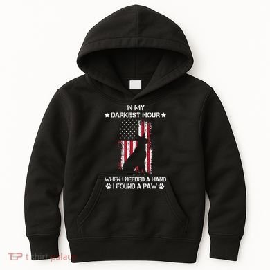 In My Darkest Hour When I Needed A Hand I Found A Paw Kids Hoodie
