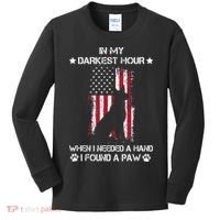 In My Darkest Hour When I Needed A Hand I Found A Paw Kids Long Sleeve Shirt thumb 0