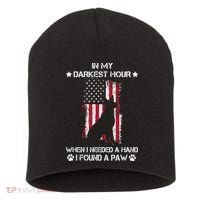 In My Darkest Hour When I Needed A Hand I Found A Paw Short Acrylic Beanie thumb 0