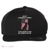 In My Darkest Hour When I Needed A Hand I Found A Paw Wool Snapback Cap thumb 0