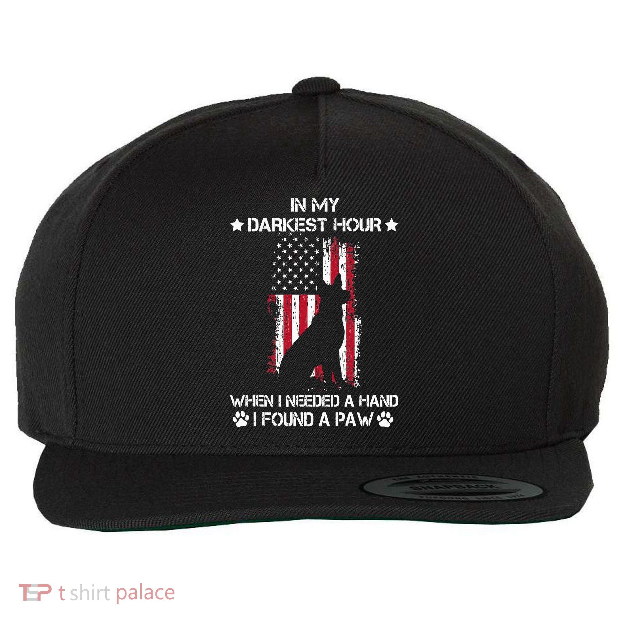 In My Darkest Hour When I Needed A Hand I Found A Paw Wool Snapback Cap