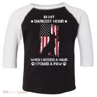 In My Darkest Hour When I Needed A Hand I Found A Paw Toddler Fine Jersey T-Shirt thumb 0
