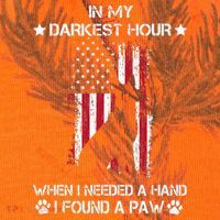 In My Darkest Hour When I Needed A Hand I Found A Paw Kati Licensed 12" Camo Cuffed Beanie thumb 2