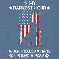 In My Darkest Hour When I Needed A Hand I Found A Paw Garment-Dyed Sweatshirt thumb 2