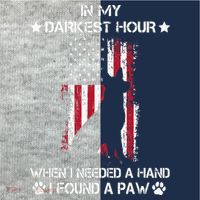 In My Darkest Hour When I Needed A Hand I Found A Paw Kids Colorblock Raglan Jersey thumb 2