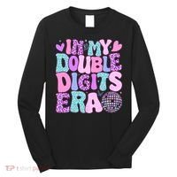 In My Double Digits Era Retro 10 Year Old 10th Birthday Girl Long Sleeve Shirt thumb 0